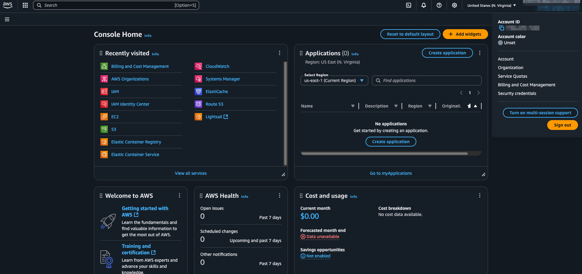 Sign up for AWS
